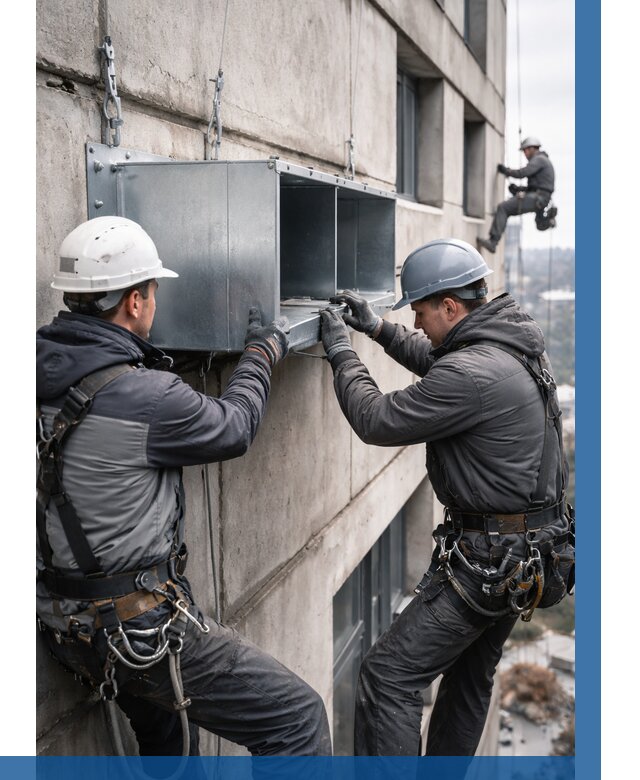 Монтаж вентиляционных коробов в Энгельсе от 3198 р. | ВЫСОТНИК-Энг