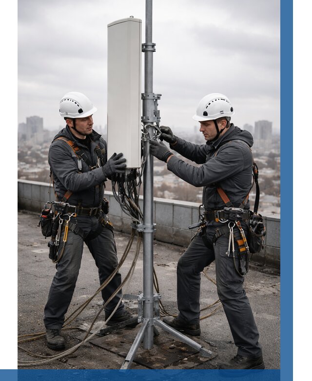 Монтаж антенн связи на крыше в Энгельсе от 9060 р. | ВЫСОТНИК-Энг