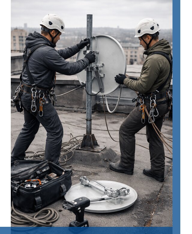 Демонтаж антенн на крыше в Энгельсе от 4797 р. | ВЫСОТНИК-Энг