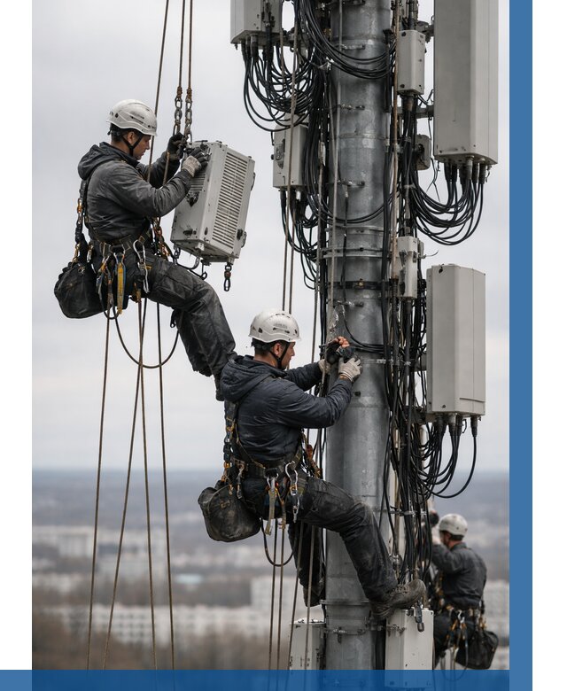 Монтаж оборудования связи на мачте в Энгельсе от 7994 р. | ВЫСОТНИК-Энг