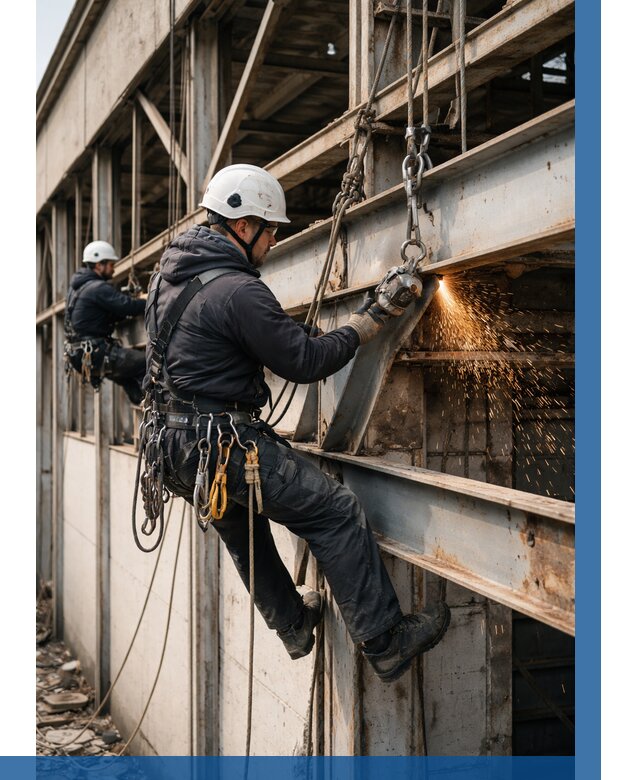 Демонтаж металлоконструкций на высоте в Энгельсе от 6928р. |ВЫСОТНИК-Энг