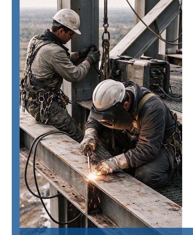 Высотные сварочные работы в Энгельсе для промышленных объектов