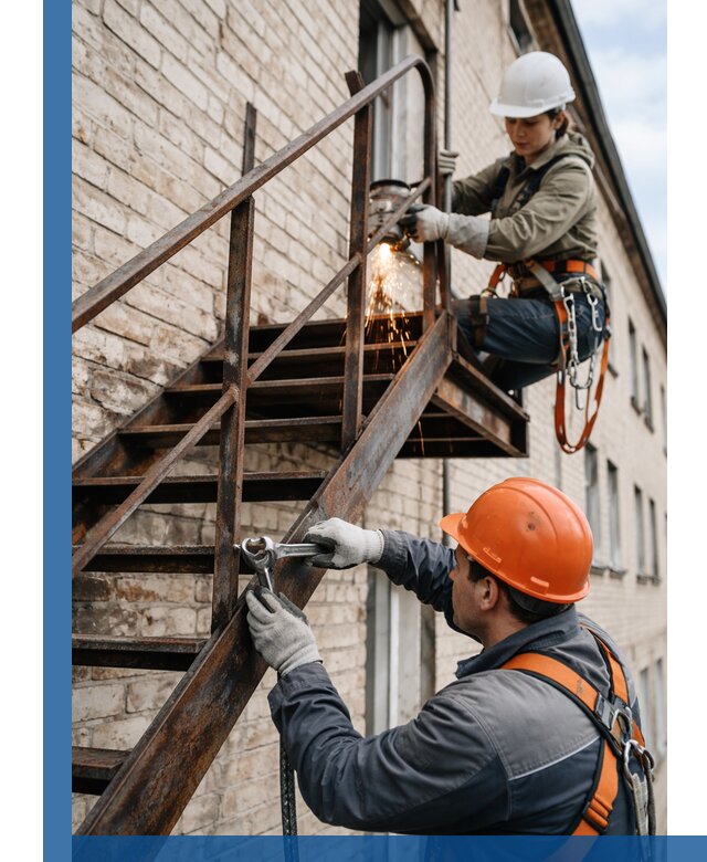 Ремонт и восстановление пожарных лестниц с выездом в Энгельсе