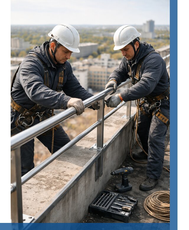 Монтаж перил на высоте в Энгельсе от 2665 р. | ВЫСОТНИК-Энг