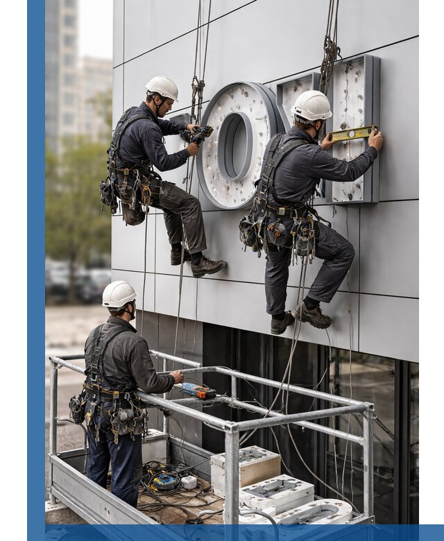 Профессиональный монтаж световых букв в Энгельсе под ключ
