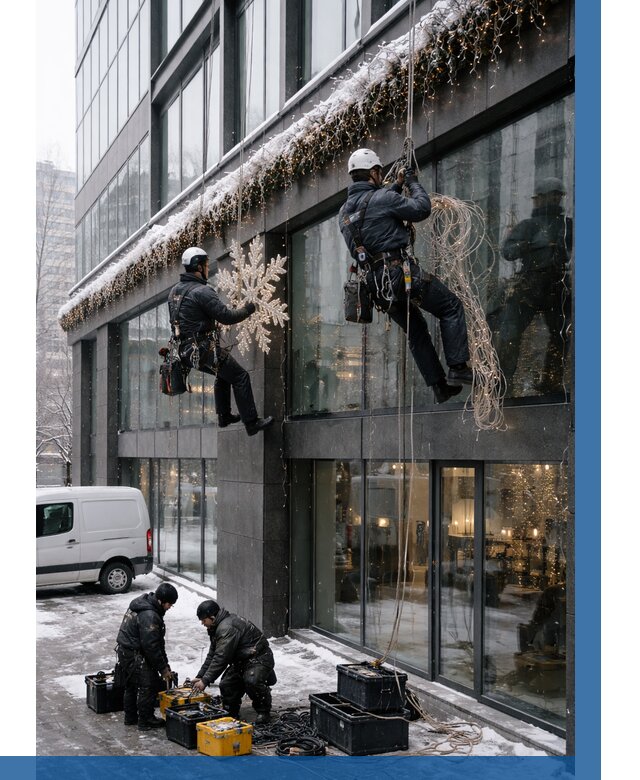 Демонтаж новогоднего оформления в Энгельсе от 5862 р. | ВЫСОТНИК-Энг