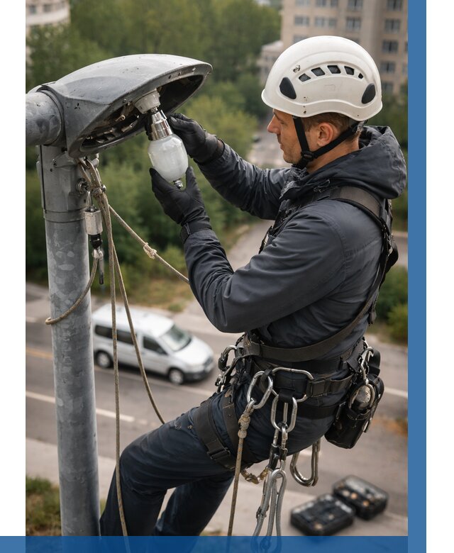 Замена ламп на высоте в Энгельсе от 2665 р. | ВЫСОТНИК-Энг