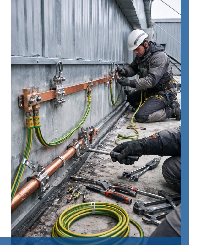 Монтаж заземления здания в Энгельсе от 26648 р. | ВЫСОТНИК-Энг