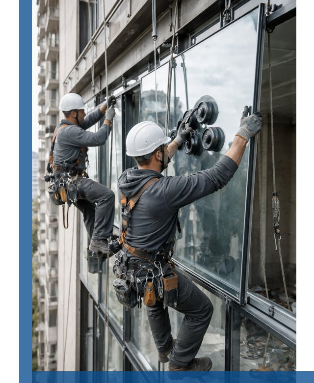 Витражное остекление фасадов и лоджий в Энгельсе под ключ