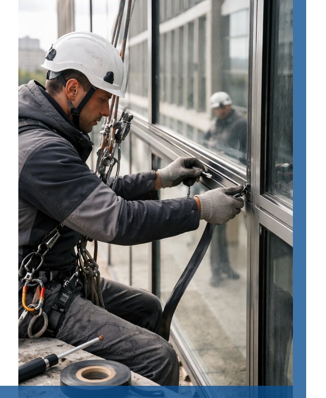 Ремонт витражных конструкций в Энгельсе от 3731 р. | ВЫСОТНИК-Энг