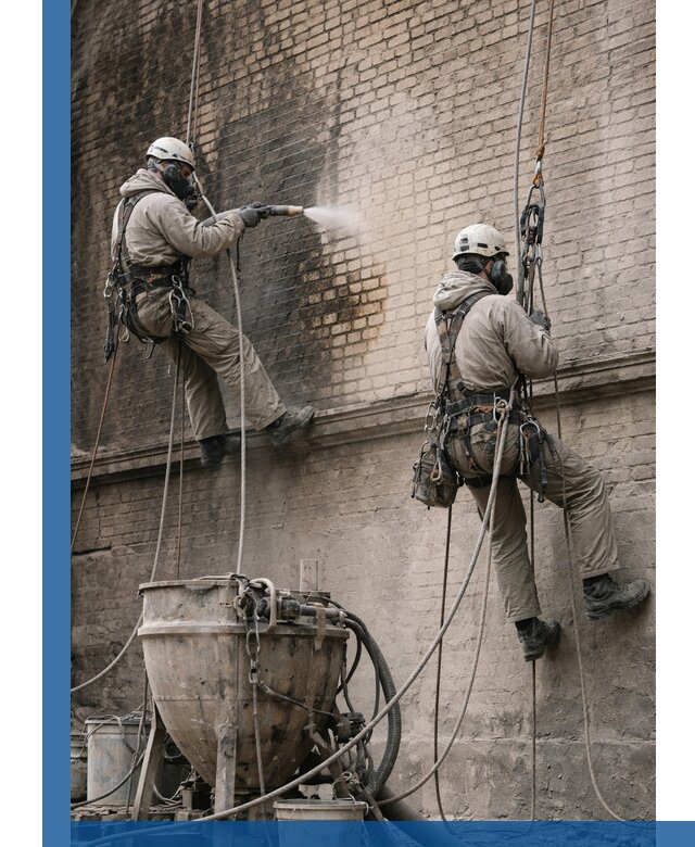 Пескоструйная очистка фасадов в Энгельсе профессионально