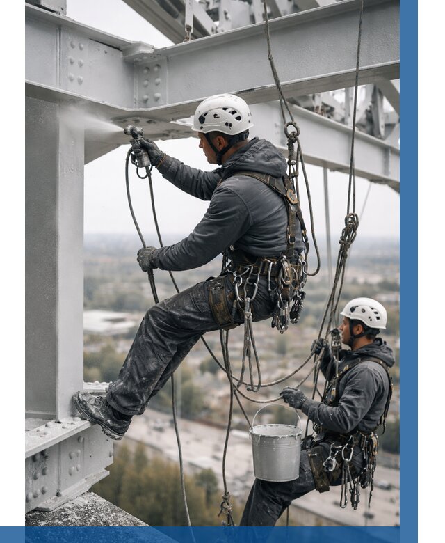 Покраска металлоконструкций на высоте в Энгельсе 373 р |ВЫСОТНИК-Энг