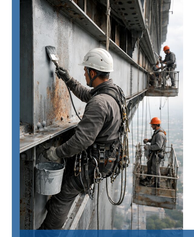 Покраска металлоконструкций на высоте в Энгельсе профессионально