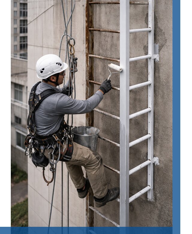 Покраска пожарных лестниц в Энгельсе от 4797 р. | ВЫСОТНИК-Энг