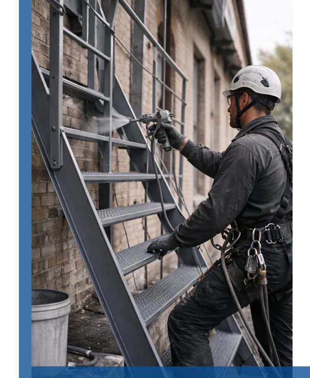 Покраска и антикоррозионная защита пожарных лестниц в Энгельсе