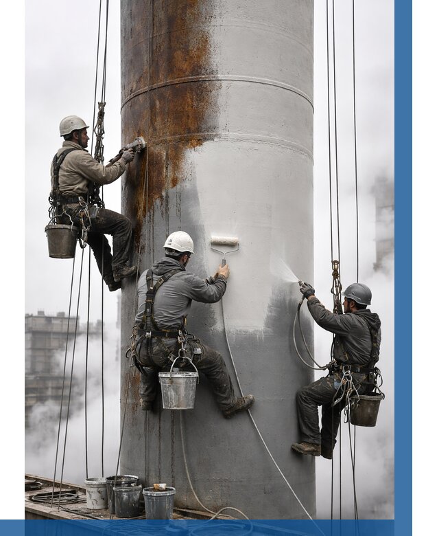 Покраска дымовых труб в Энгельсе от 9060 р. | ВЫСОТНИК-Энг