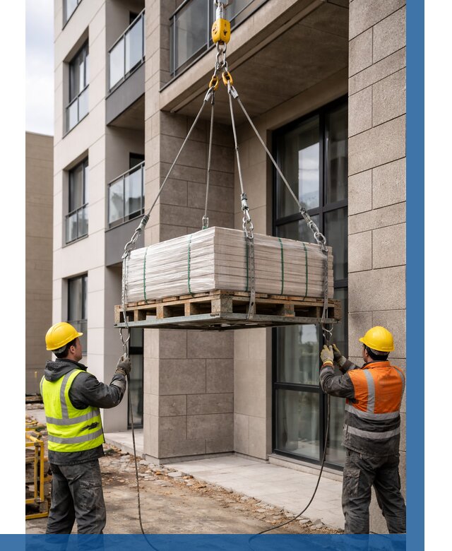 Подъем керамогранита на этаж в Энгельсе от 3731 р. | ВЫСОТНИК-Энг