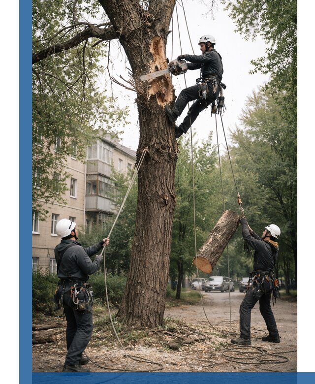Срочное удаление аварийных деревьев в Энгельсе с гарантией безопасности