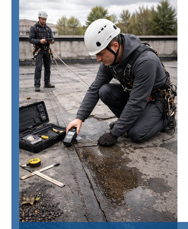 Обследование кровли на протечки и выявление дефектов в Энгельсе