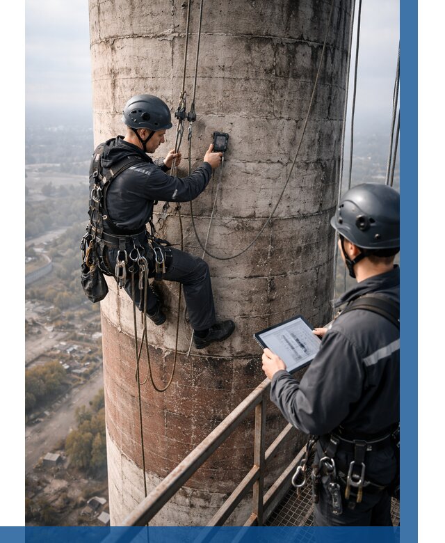 Обследование дымовой трубы в Энгельсе от 8527 р. | ВЫСОТНИК-Энг