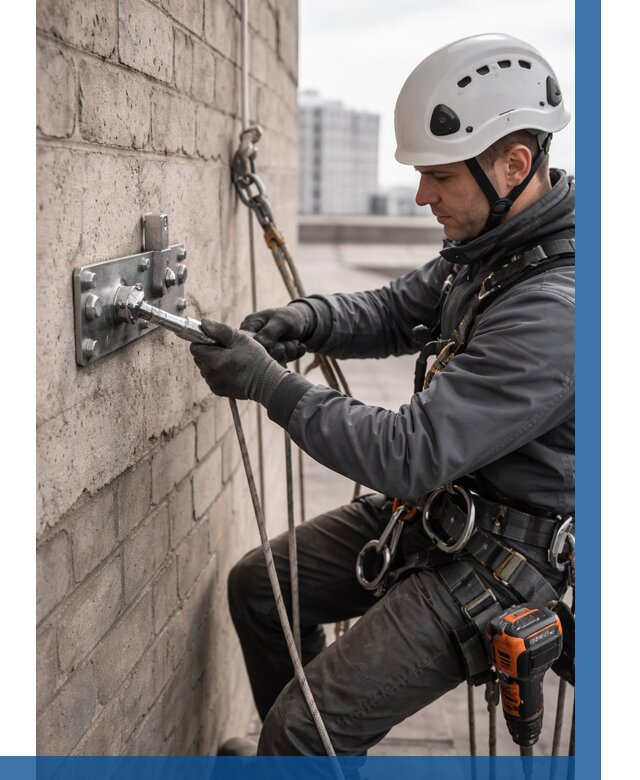 Установка анкерных точек в Энгельсе от 3731 р. | ВЫСОТНИК-Энг