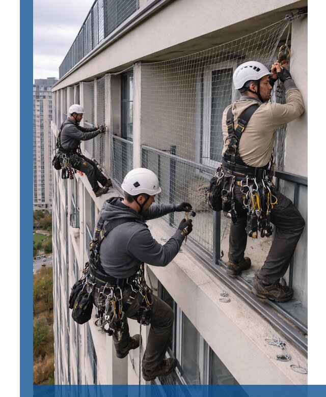 Профессиональный монтаж защитной сетки от птиц в Энгельсе